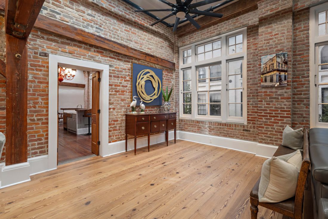Brick walls and tall windows, 528 Wilkinson Street