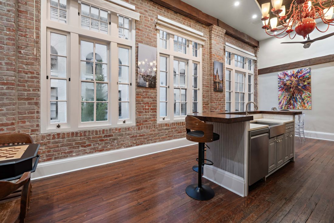 Brick and tall windows, 528 Wilkinson Street