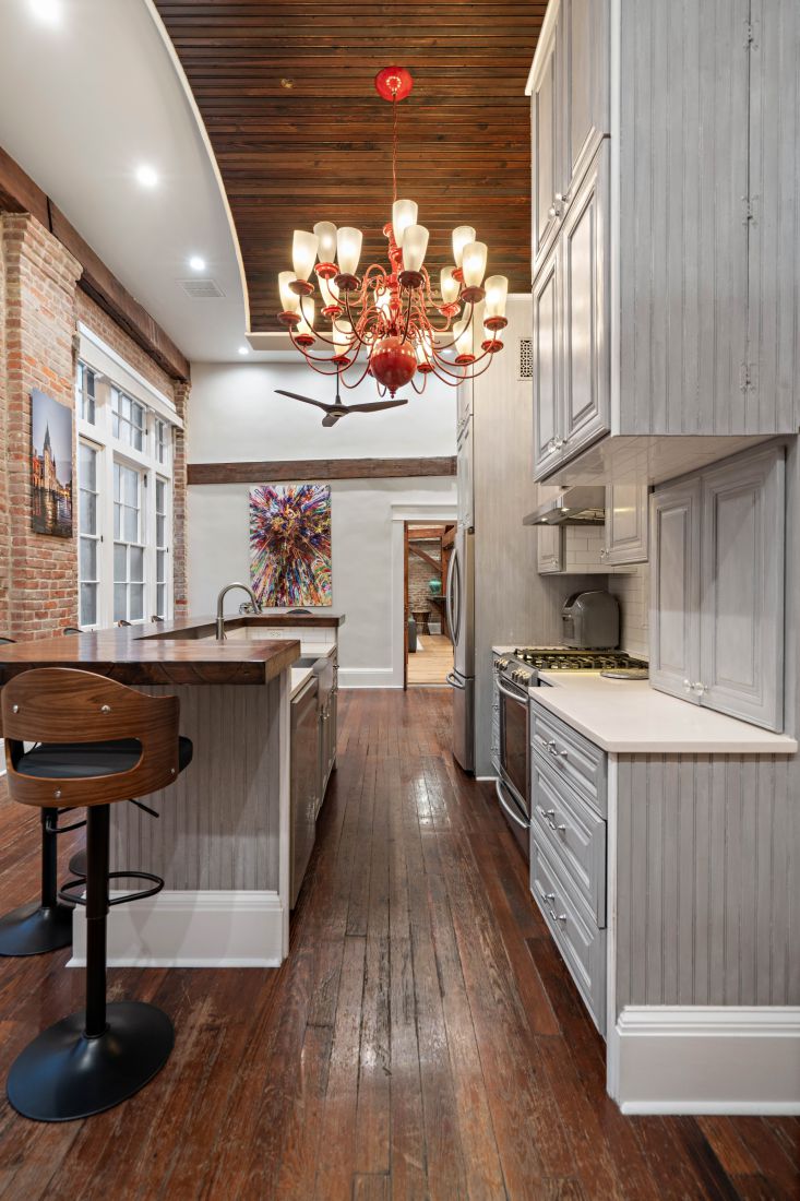 Barrel ceiling over the kitchen, 528 Wilkinson Street