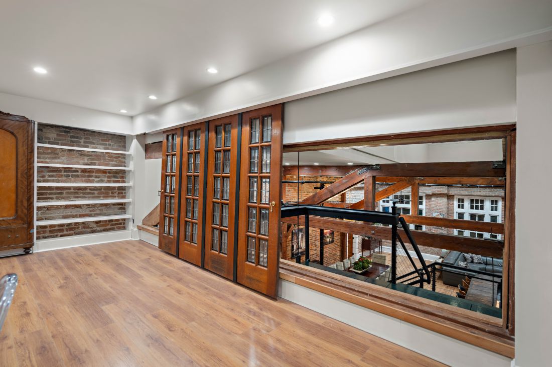 Mezzanine room overlooking the great room, 528 Wilkinson Street